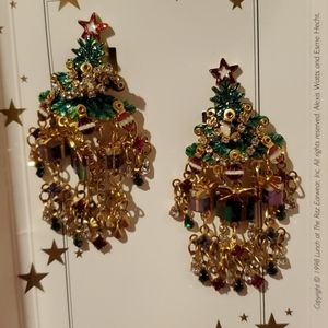 Lunch at the ritz Christmas Earrings